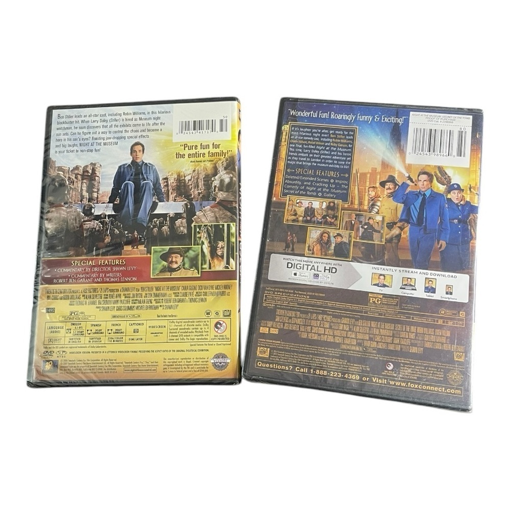 Night at the Museum & NIGHT at the MUSEUM SECRET of the TOMB DVD set - Picture 2 of 6